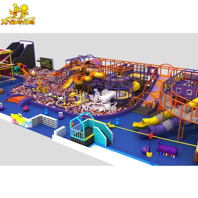 Space theme kids amusement park playground equipment large maze for indoor playground