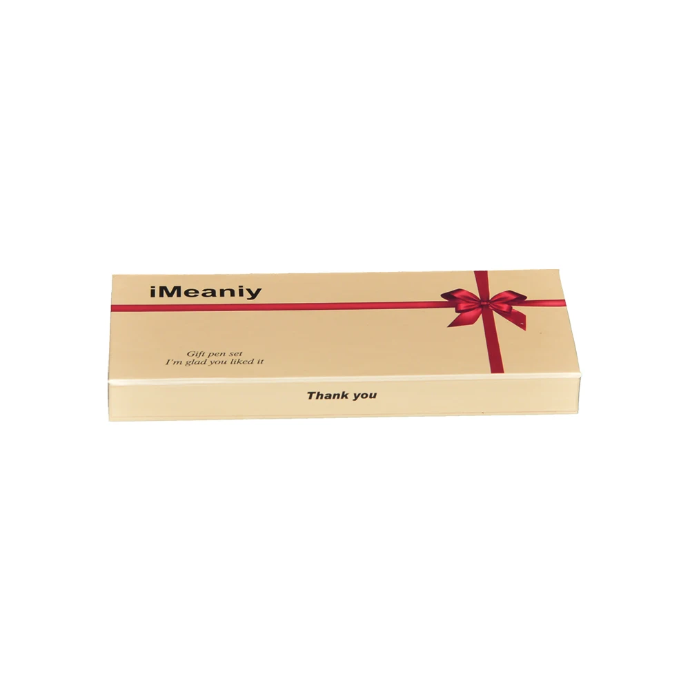 Premium Paper Rigid Cardboard Verpackung Flip Top Magnetic Catch Closure Pen Gift Set Packaging Gift Boxes with EVA Foam Insert