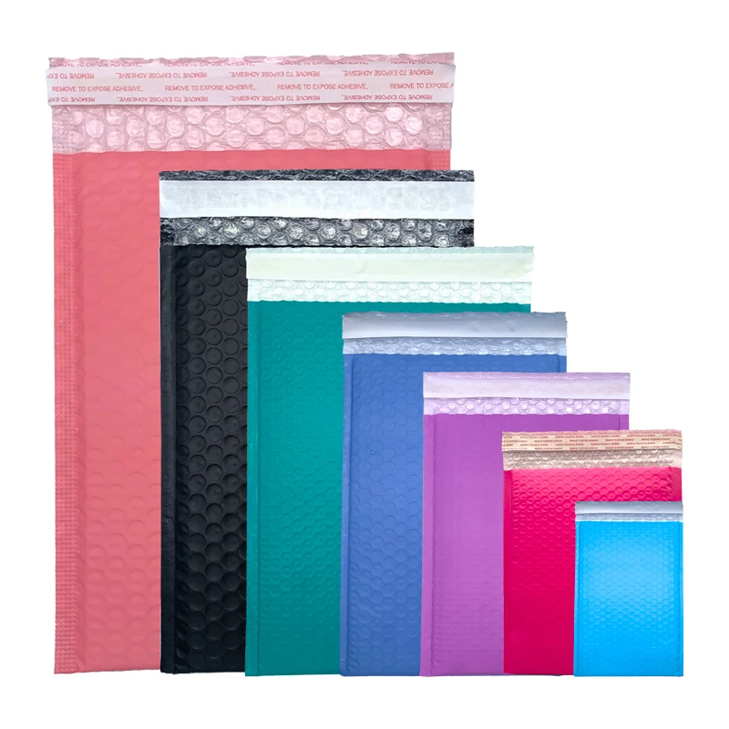 Cheap price biodegradable plastic mail bags post office use padded envelopes custom black poly bubble mailers