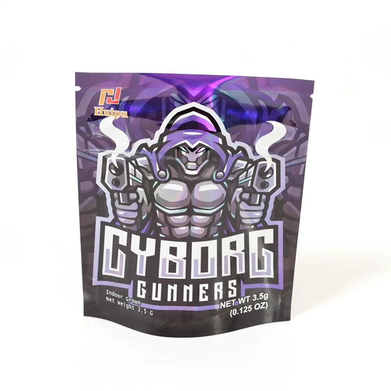 Custom Printed 1g 3.5g 7g 14g 28g Child Resistant Edible Shape Die Cut Mylar Bags