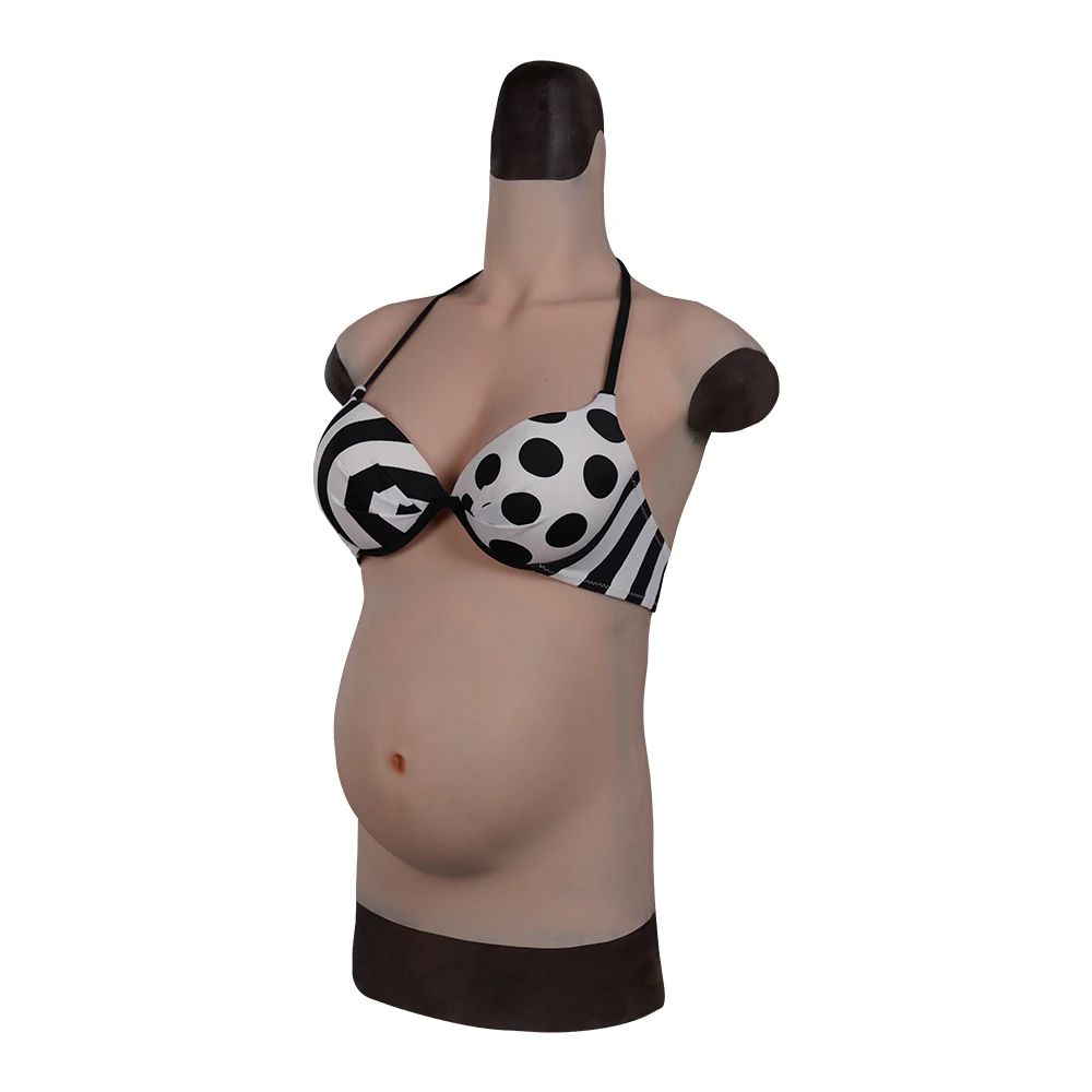 Realistic 4/6/9 Month Artificial Silicone Pregnancy Belly With Boobs For Cosplay Crossdresser Halloween Masquerade Disguise