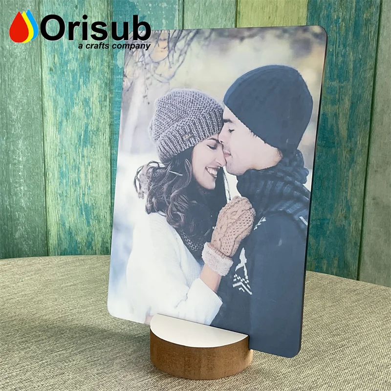 5x7 inch rectangular personalized acrylic photo panel sublimation clear white acrylic photo plaque with round edges