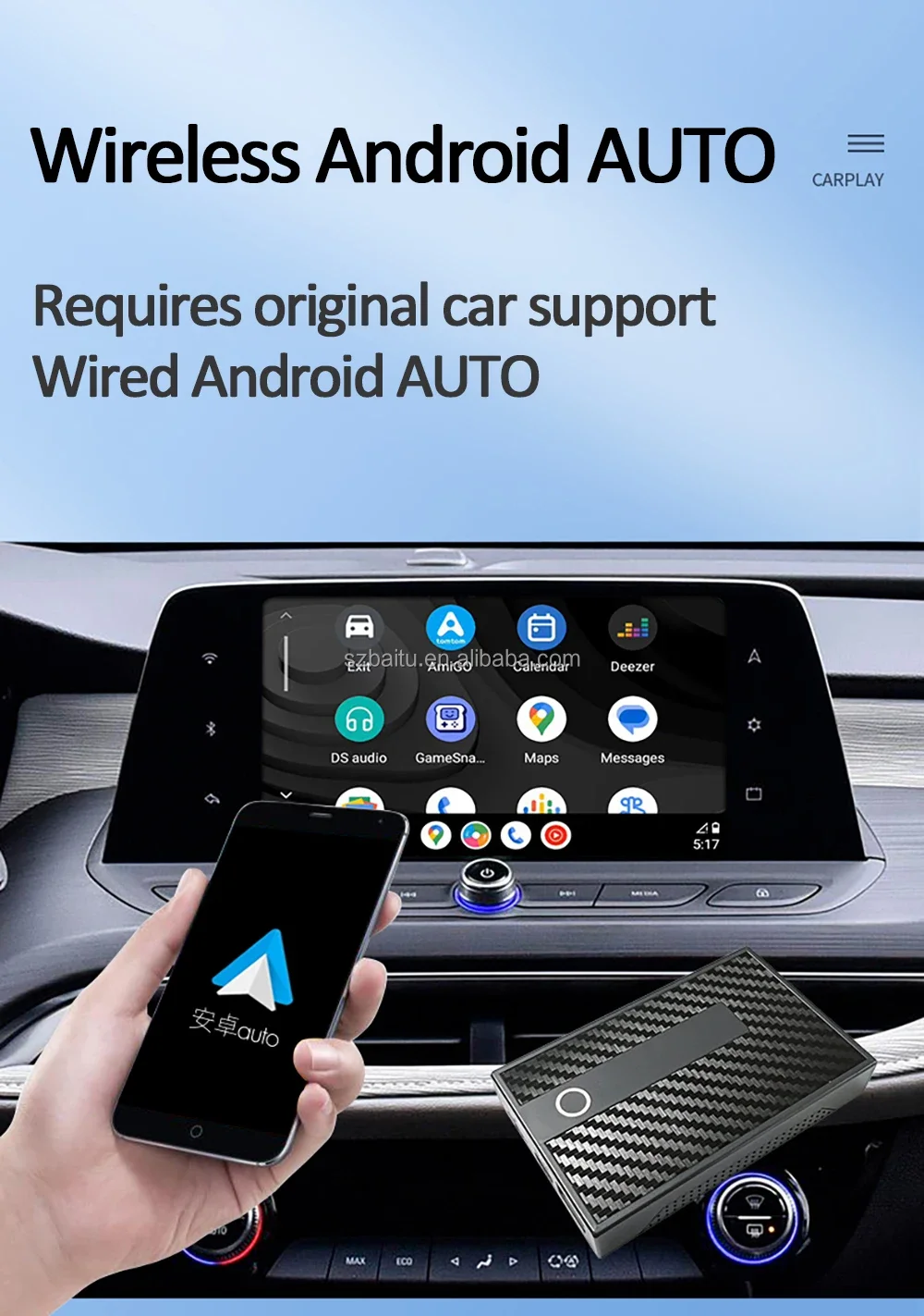 Free Sample Carplay Ai Box 3 In 1 Dongle Box Carplay Android Auto Wireless Universal Module Carplay Car Magic Streaming Ai Box