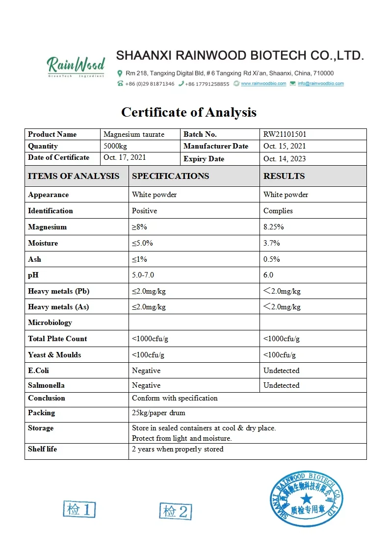 HACCP Factory Supply Food additives magnesium l-lactate trihydrate CAS 18917-93-6 Magnesium Lactate