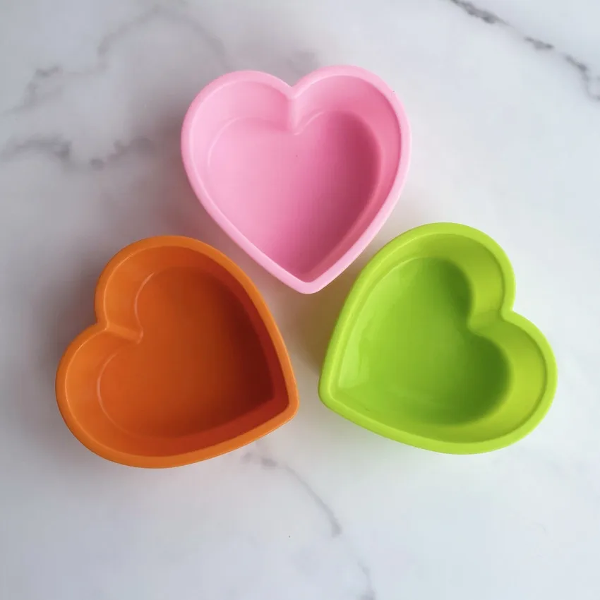 50ML, 150ML Silicone Heart Cake Molds Muffin Cup Molds Handmade DIY Soap Molds