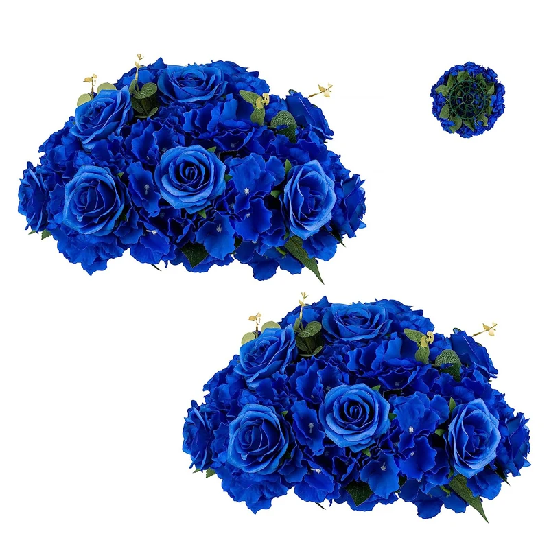 Silk Flores Red Roses Artificial Flowers Bouquet Arrangements Decoration For Weddings Event