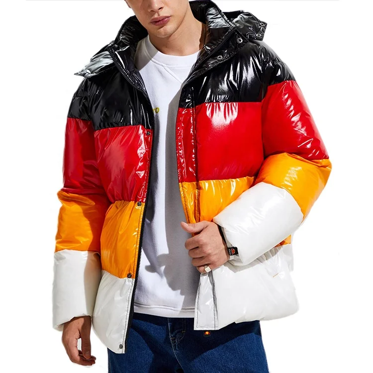 New arrival custom men puffer white duck down jacket coat winter windproof waterproof hooded warm puffer jacket
