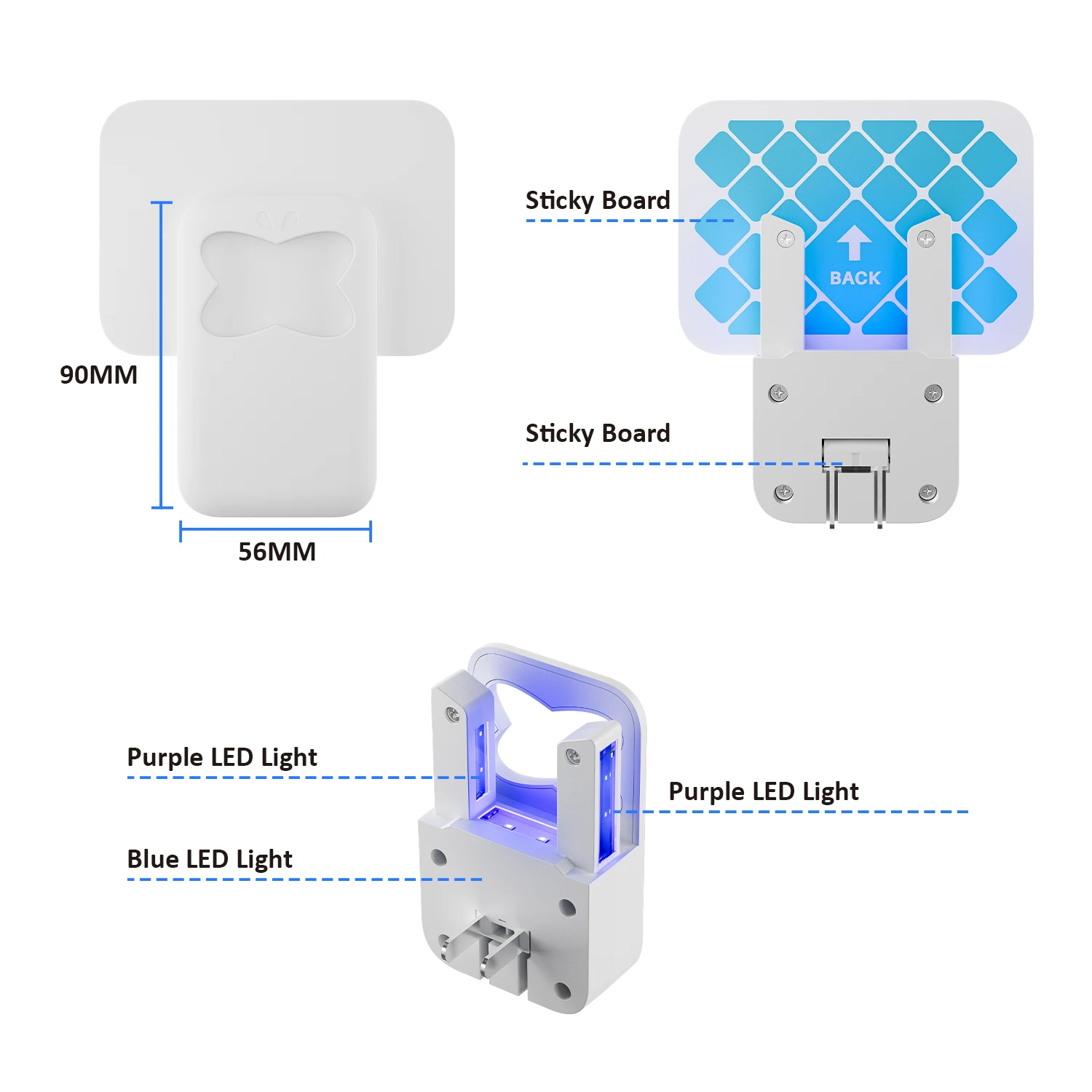 Indoor Fly Catcher Fly Killer Traps With Bait Super Effective Indoor for Home Use Gnat Traps Fruit Flies