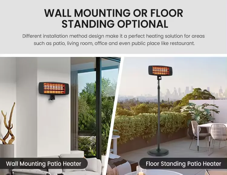 Factory Price Wall Home Heater Wall Mounted Standing Portable Electric Patio Heater
