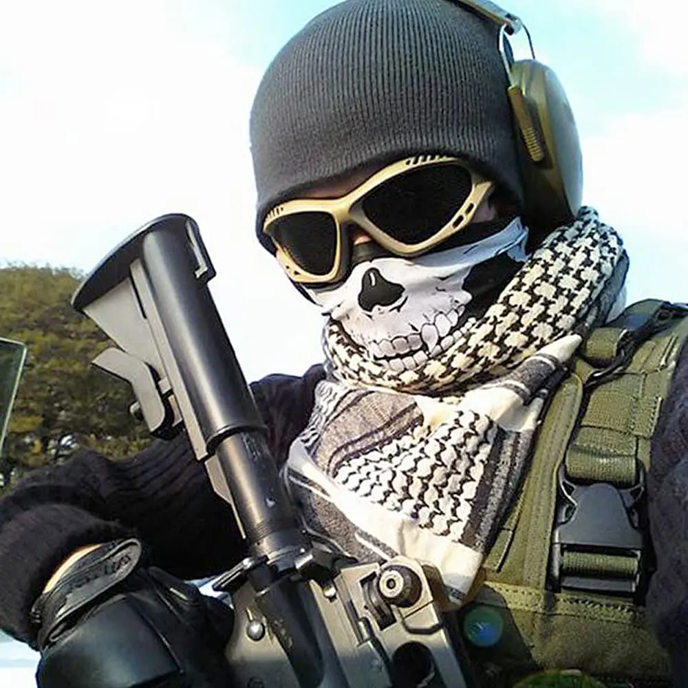 Custom Quick Dry Breathable Halloween Mask  Ghost Bandana Motorcycle Full Face Masks CS Tactical Skull Balaclava Ski Mask
