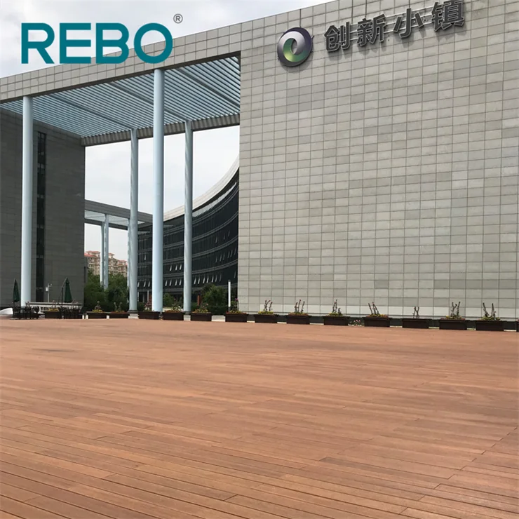 Waterproof outdoor bamboo tongue and groove decking floor covering board