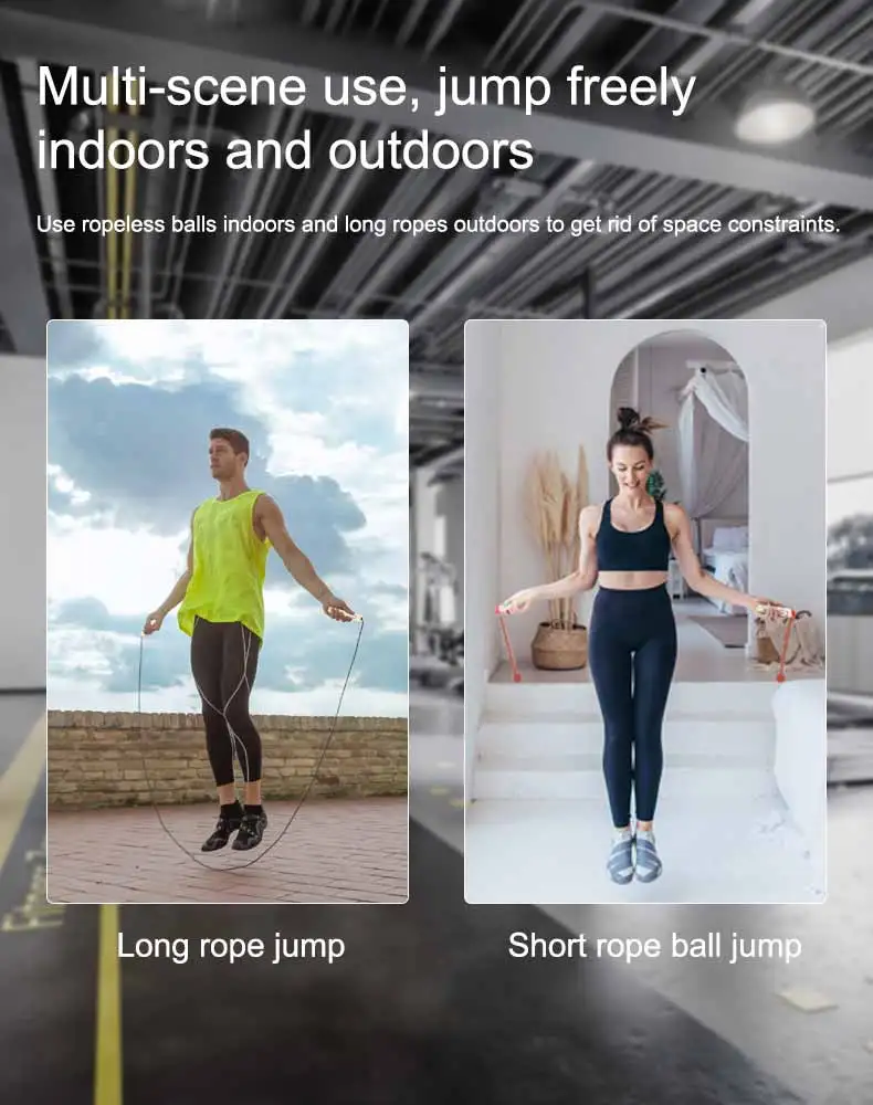 New arrival calorie counter digital cordless jump rope home exercise weight loss skipping rope