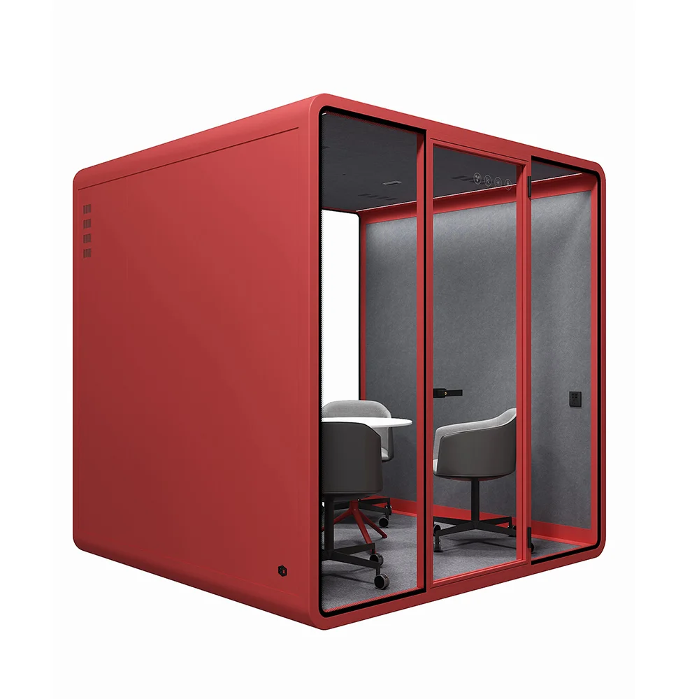 Modern Soundproof Booth Movable Portable Acoustic Office Pods Large Private Meeting