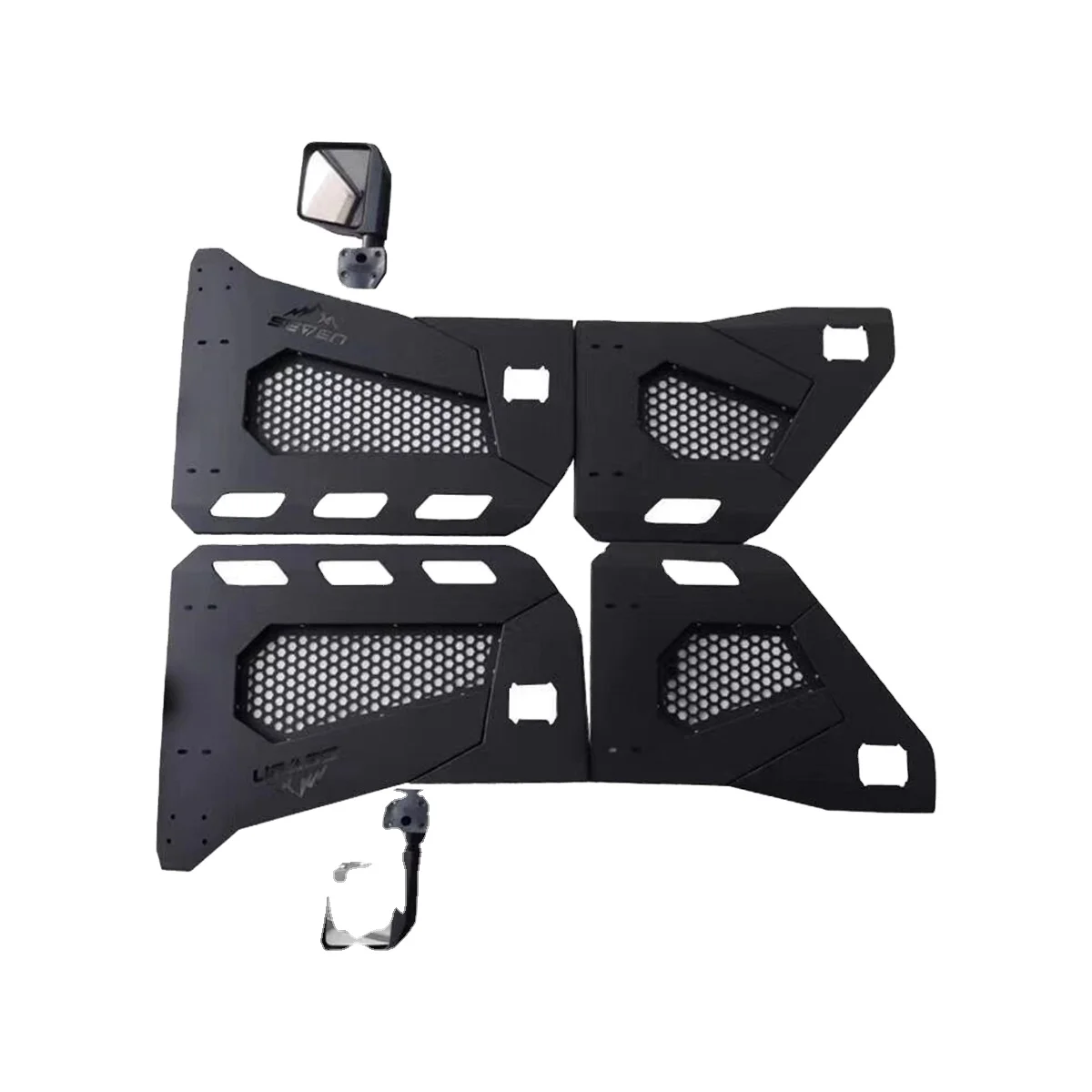 Shanghai Sanfu Car Accessories Fit For Jeep W rangler JK 07-17 J365 Hot Sell Tube Half Door With Rear Mirrors For 2/4 Doors