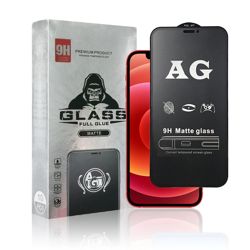 full cover anti-glare matte gaming screen protector for iphone 8 plus xs 11 pro 12 mini 13 pro max tempered glass