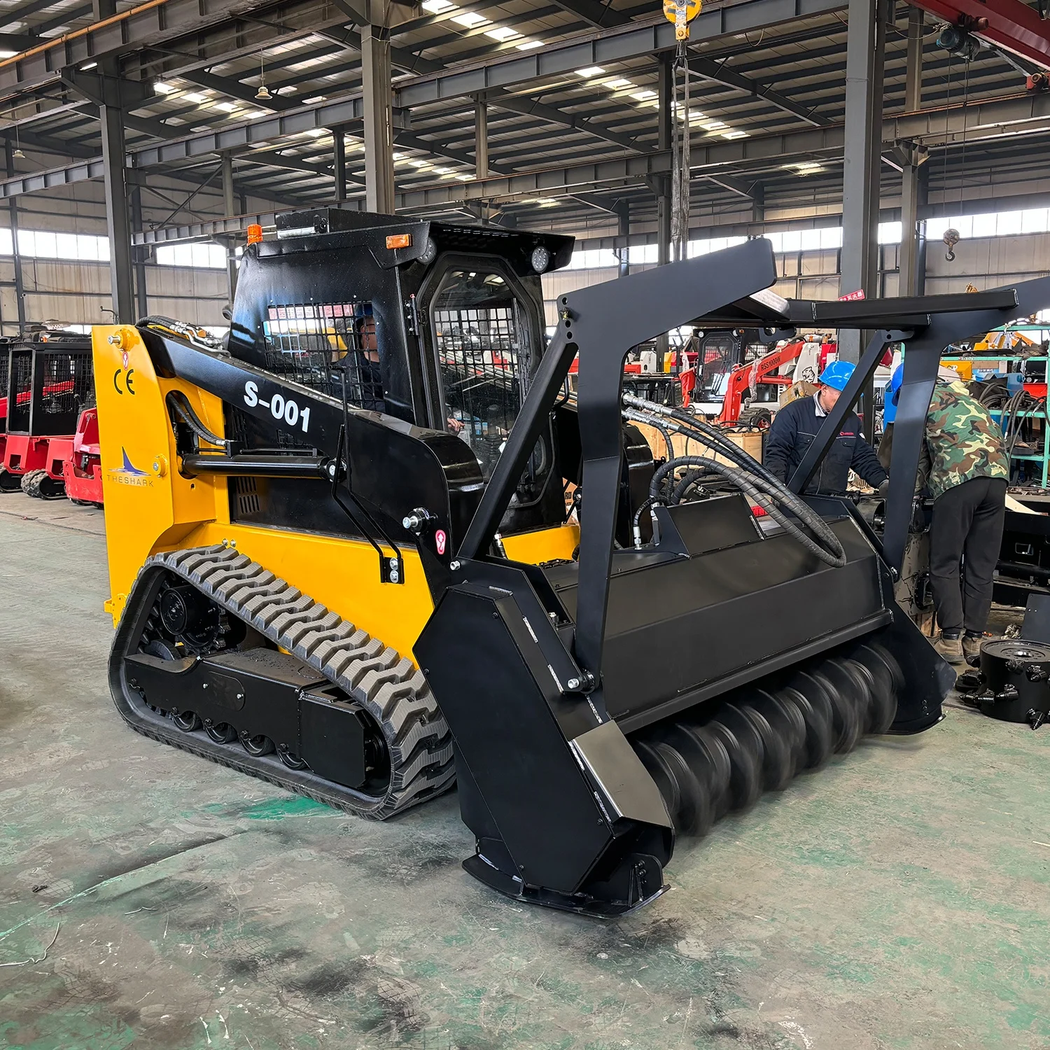 high quality crawler track skid steer loader attach mulcher track skid loader skids steer with forestry mulcher