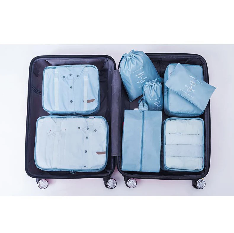 Индивидуальный легкий компрессионный упаковочный Набор кубиков для путешествий 8 шт. органайзер для багажа для чемоданов