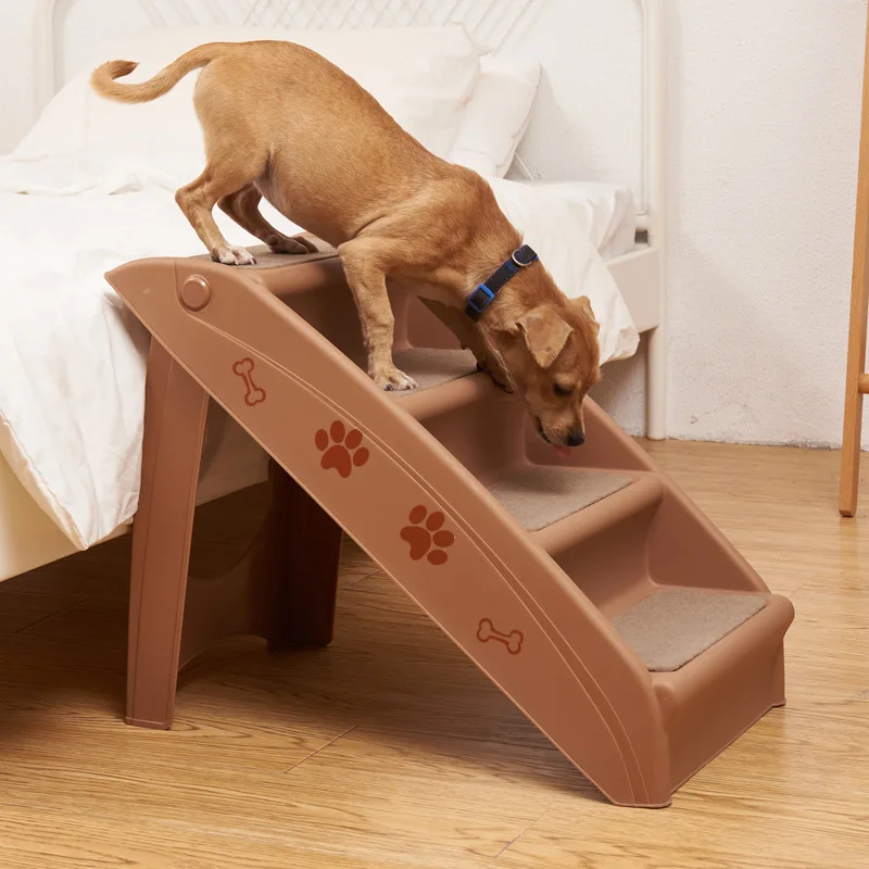 Four Step Pet Steps Stairs Indoor Foldable Pet Stairs Dog Stairs for Bed