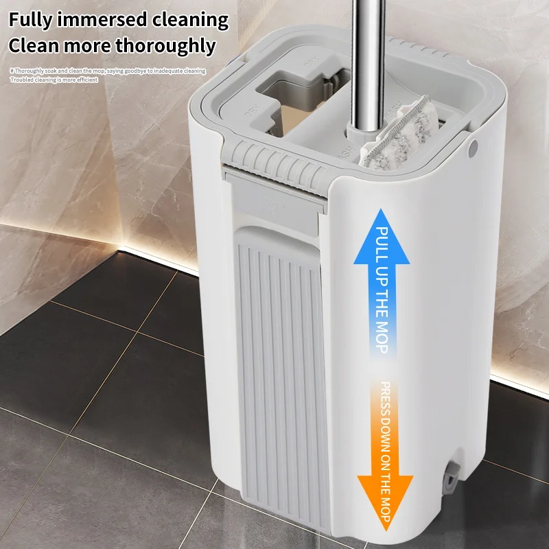 China Professional Manufacturer Flat Squeeze Mop Supplier Folding Squeeze Flat Mop Microfiber Floor Cleaning Mop