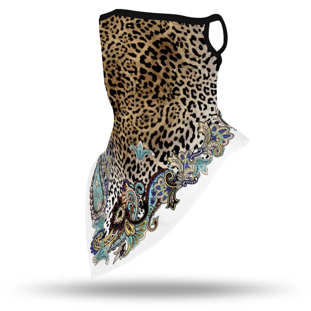 Women Men Cotton Facemask Head Wrap Hair Scarves Scarf Neck Half Face Cover Printing Square Bandana