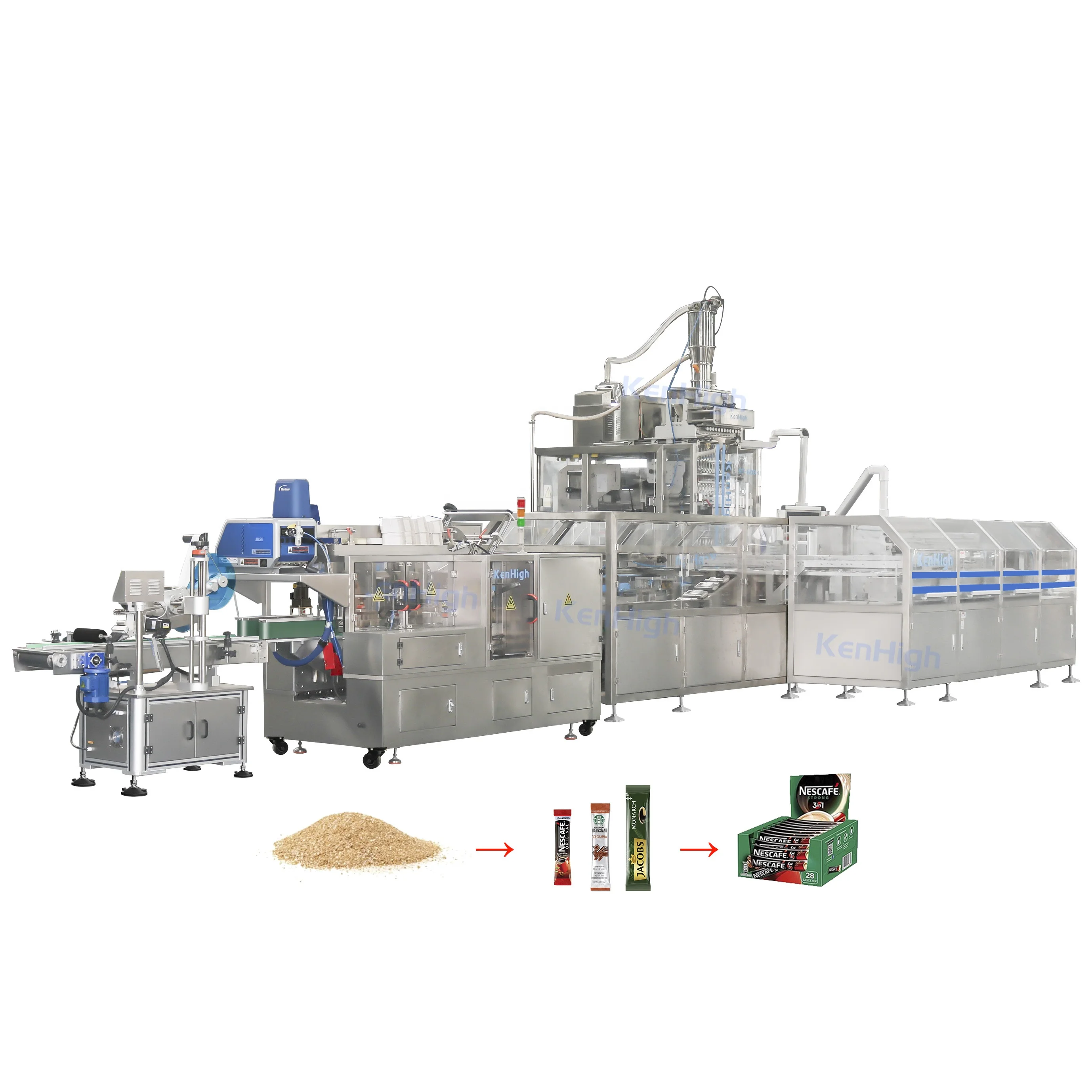 Servo Control 8/10/12 Lane Fiber Vitamin Supplements Turmeric Powder Multi-lane Stick Pack Bagging Packaging Machine