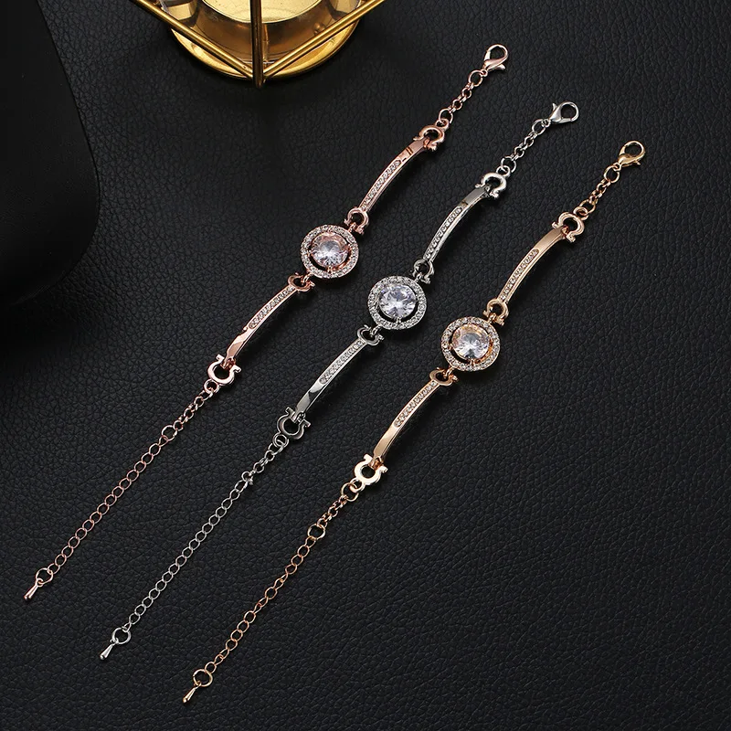 Charm Bling Crystal Rhinestone Bracelet  Flashing Diamond Adjustable Bracelet Jewelry Gift For Women
