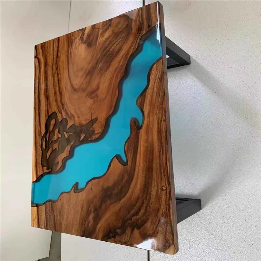 High Quality clear crystal table epoxy resin top resin wood dining table epoxy resin