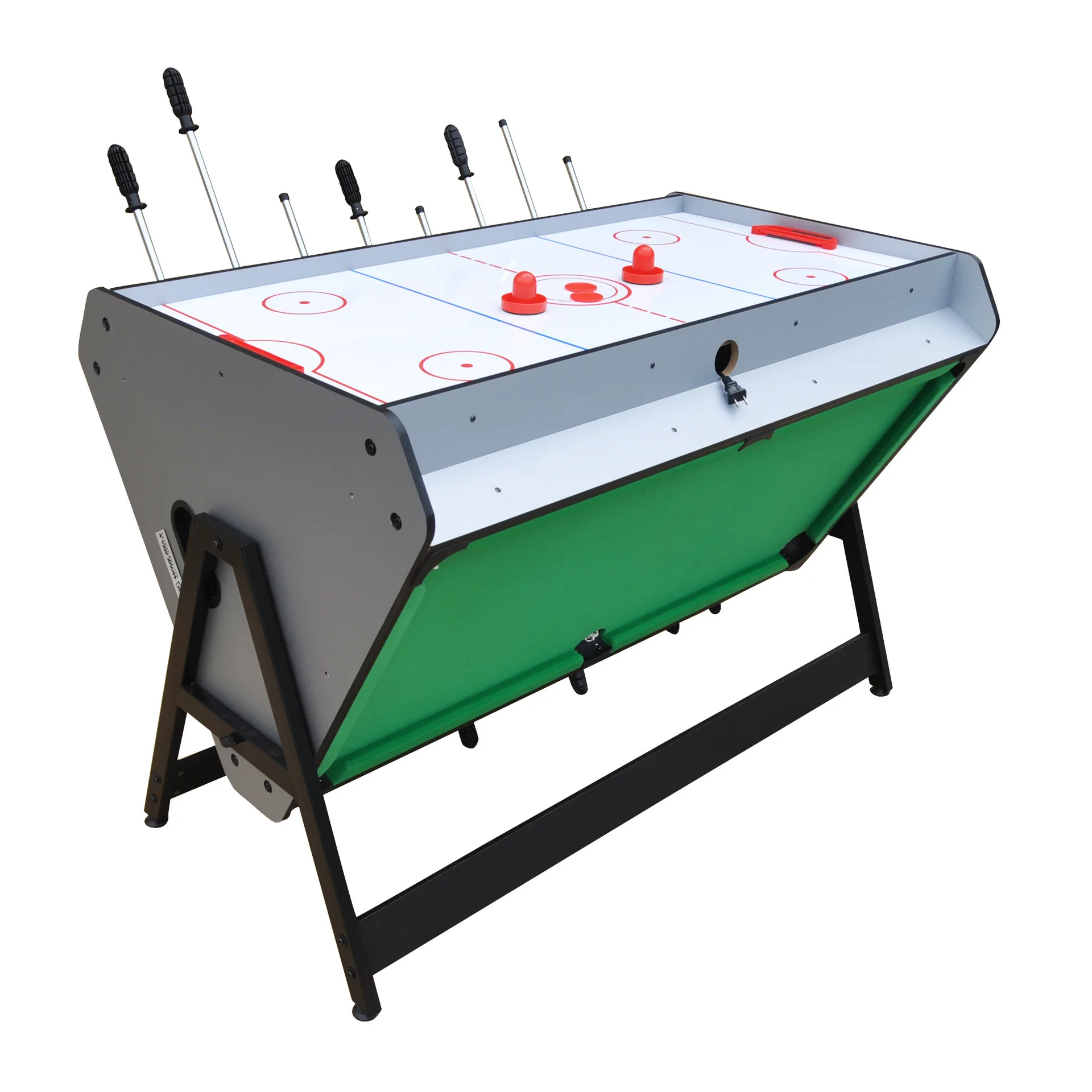 Hot Sale Entertainment Sports Rotatable Table Triangle Shape Air Hockey Soccer Football Billiard Pool 3 IN 1 Multi Game Table