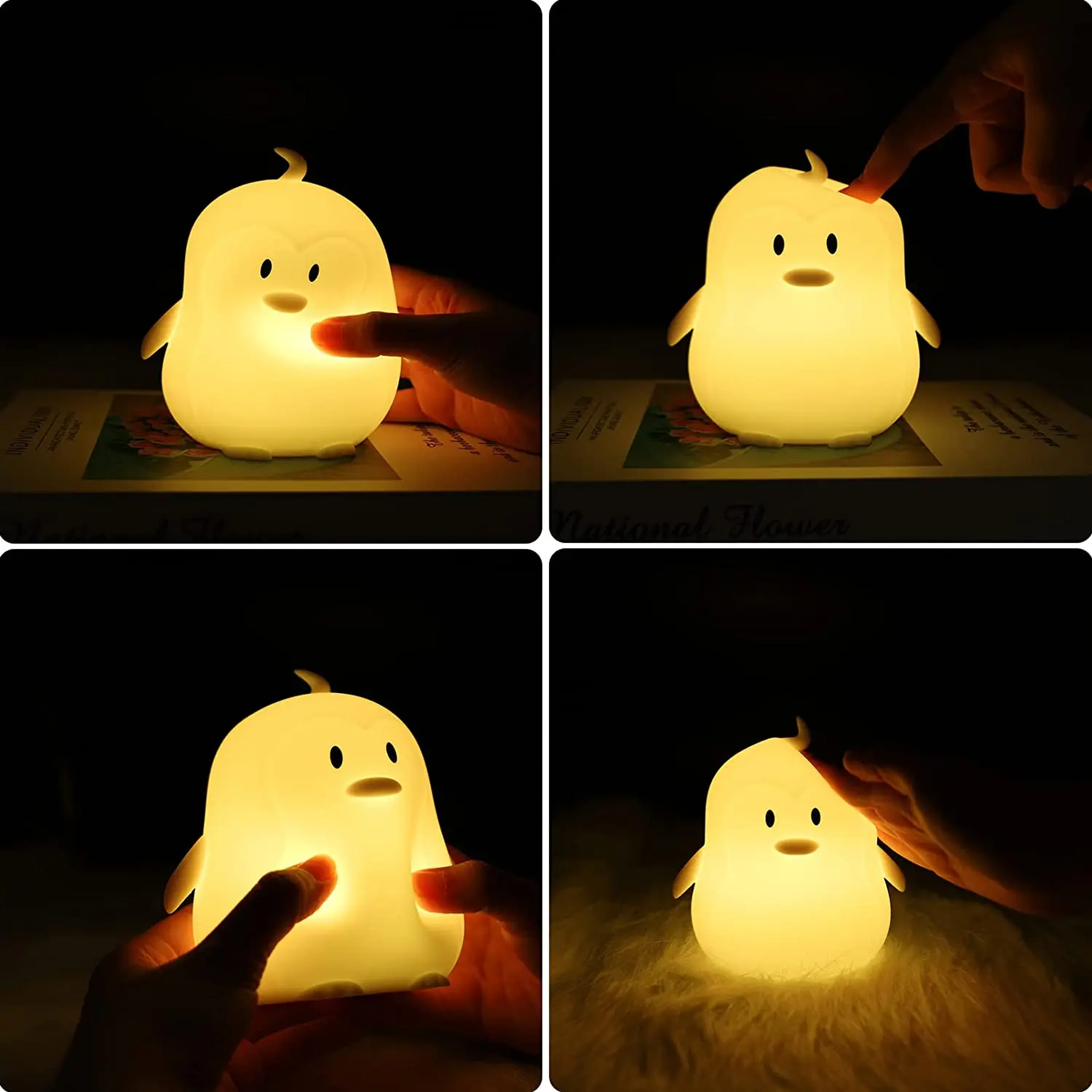 Silicone Nursery Light for Baby Room and Toddler Portable bed lamp for Kids Room