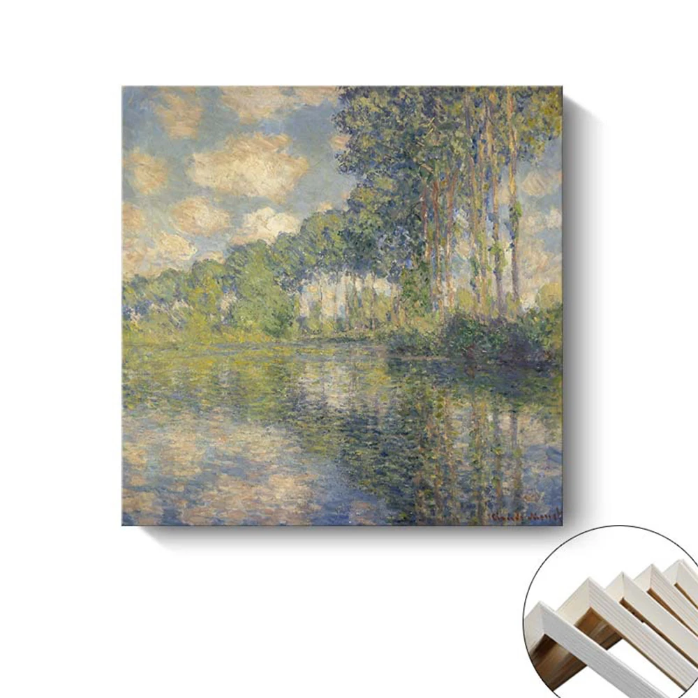 Framed Vintage Wall Art Classical Oil Painting Country Road Canvas Print Kitchen Living Room Farmhouse Wall Decor