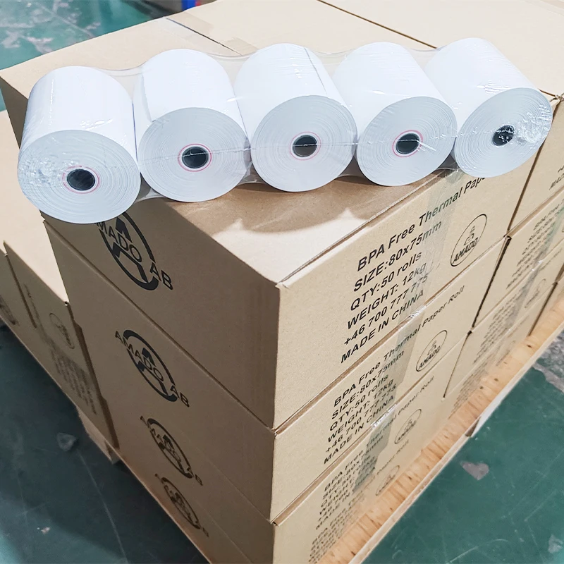 Termal paper tito tickets thermal 5*6 papee 50mmx20mm double sided receipt roll