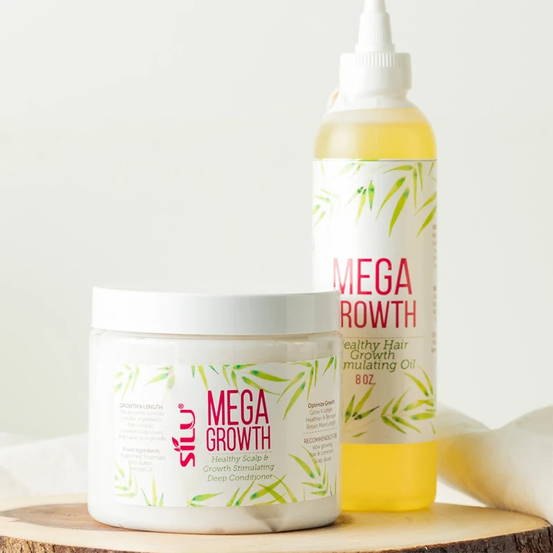 Private label natural organic castor Rosemary hair mega growth oil wholesale for black women