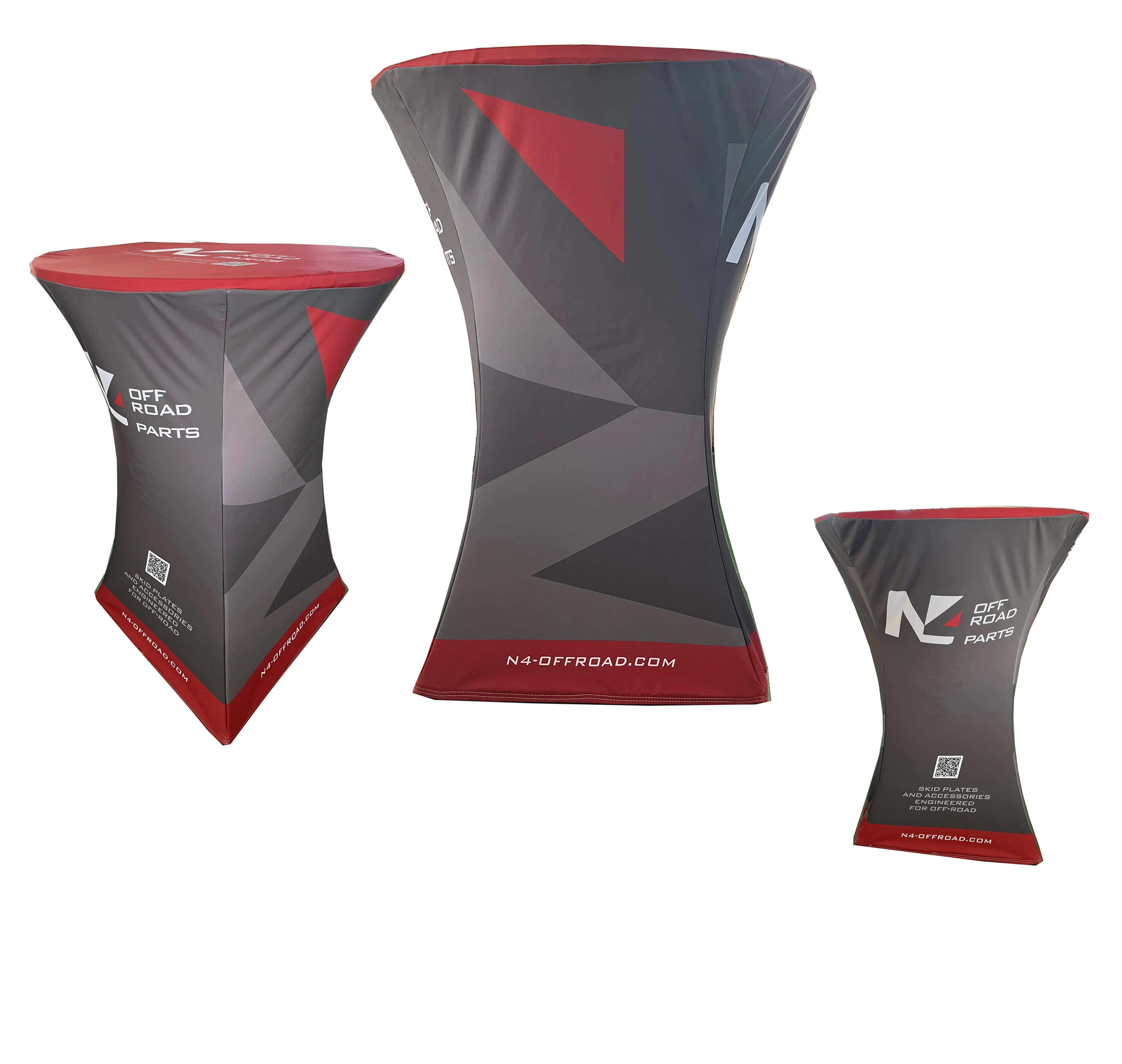 2024 Sublimation Printed Display Table Cloth Trade Show Stretchable Table Cover Fitted Table Throw