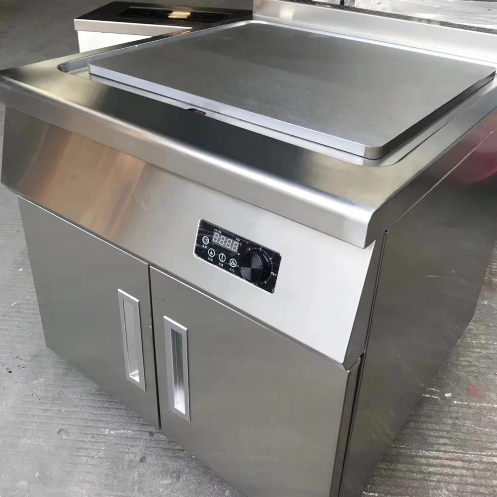 Restaurant Griddle Machine Teppanyaki Grill Steak Grilling Machine Cast Iron Range Electric Induction Commercial Griddle