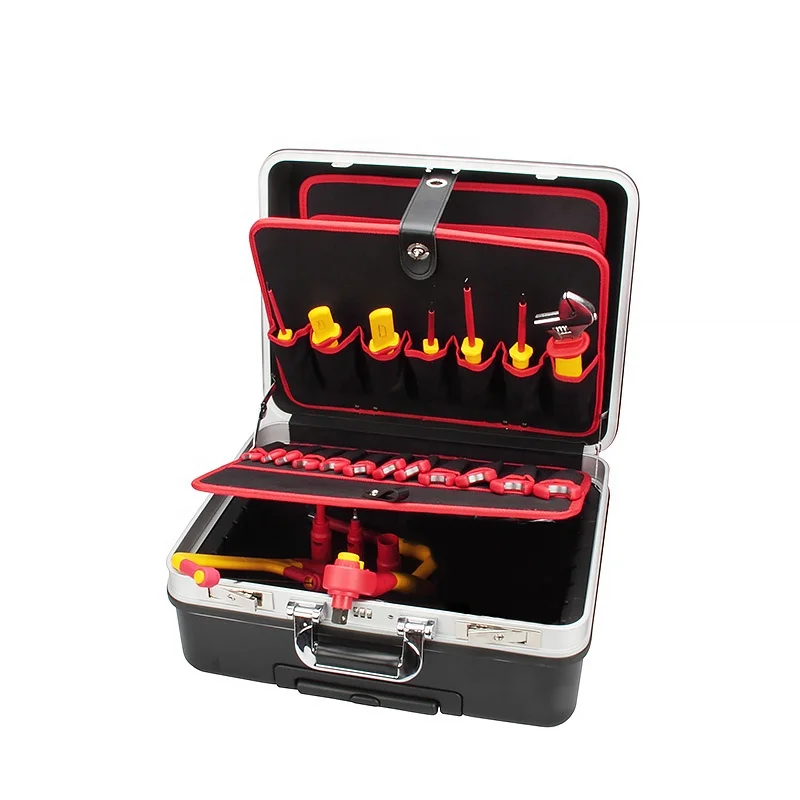 1000V 43 PCS Insulated Tool Kit in ABS Trolley Case Toolbox Hybrid Electric Vehicles