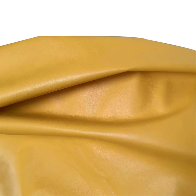 Yellow color cow gloves leather