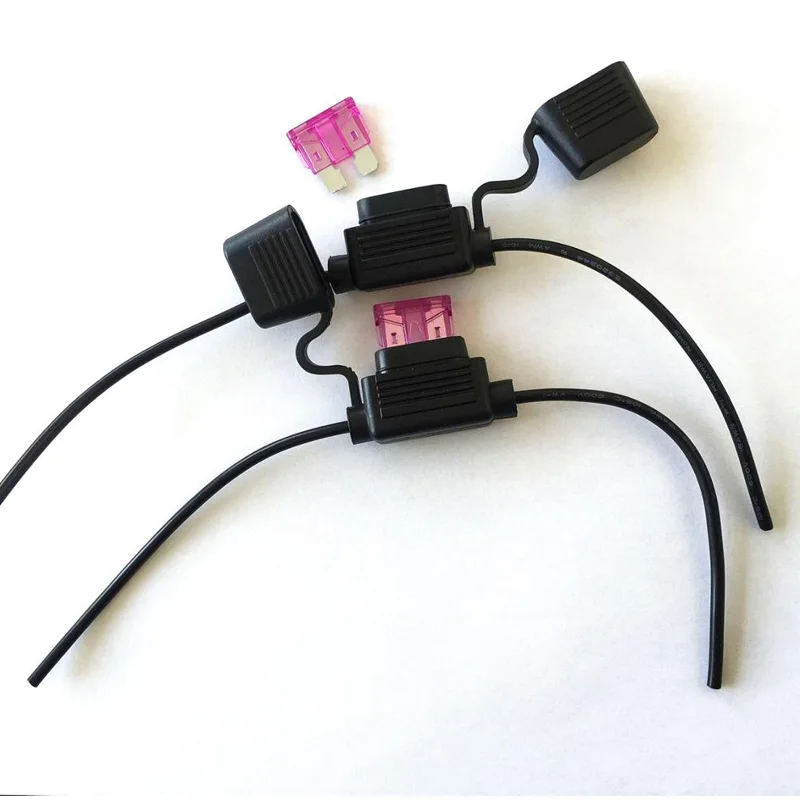 automotive car 12V 2.5A 7A 10A 15A 20A 30A amp in-line wire harness fuse holder panel wiring custom fuse wire