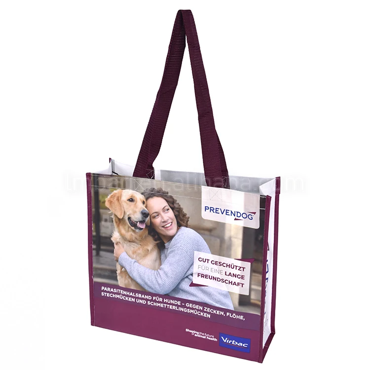 Reusable Grocery Eco Friendly Lamination Rpet Non Woven Bag Handled Shopping Custom Retail Bag With Logo