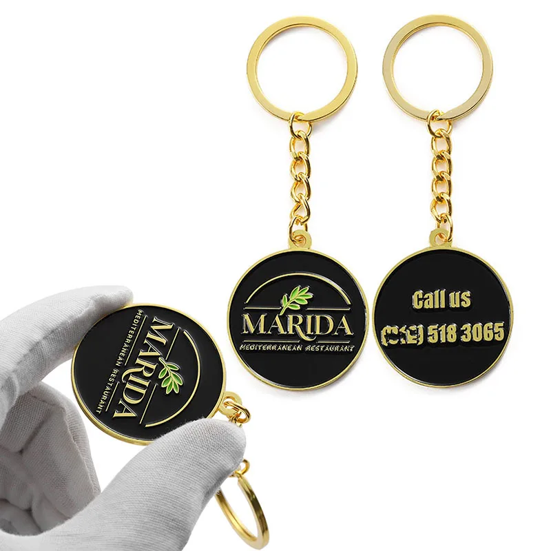 Advertising Promotional Gift Key Chain Custom Logo Business Brand Number Enamel Key Ring 2d 3D Zinc Alloy Metal Keychains