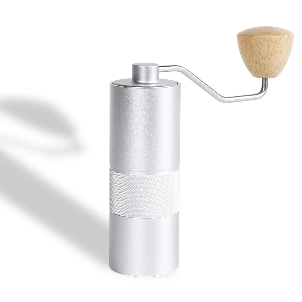 China Manufacturer Supply Mini Wood Handle Coffee Espresso Grinder Black Burr Mill Coffee Grinder