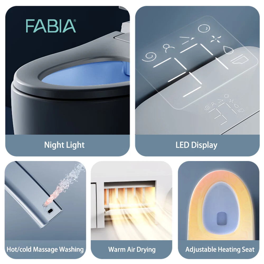Sanitary ware fixtures public one piece floor mounted wc intelligent automatic flushing smart bidet toilet