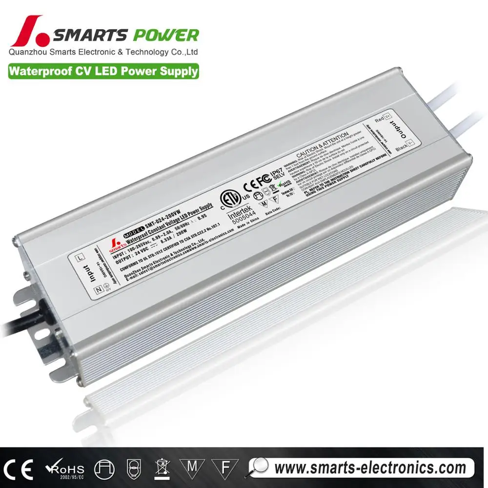 12V 24V 36V 48V DC 200w led driver waterproof power supply
