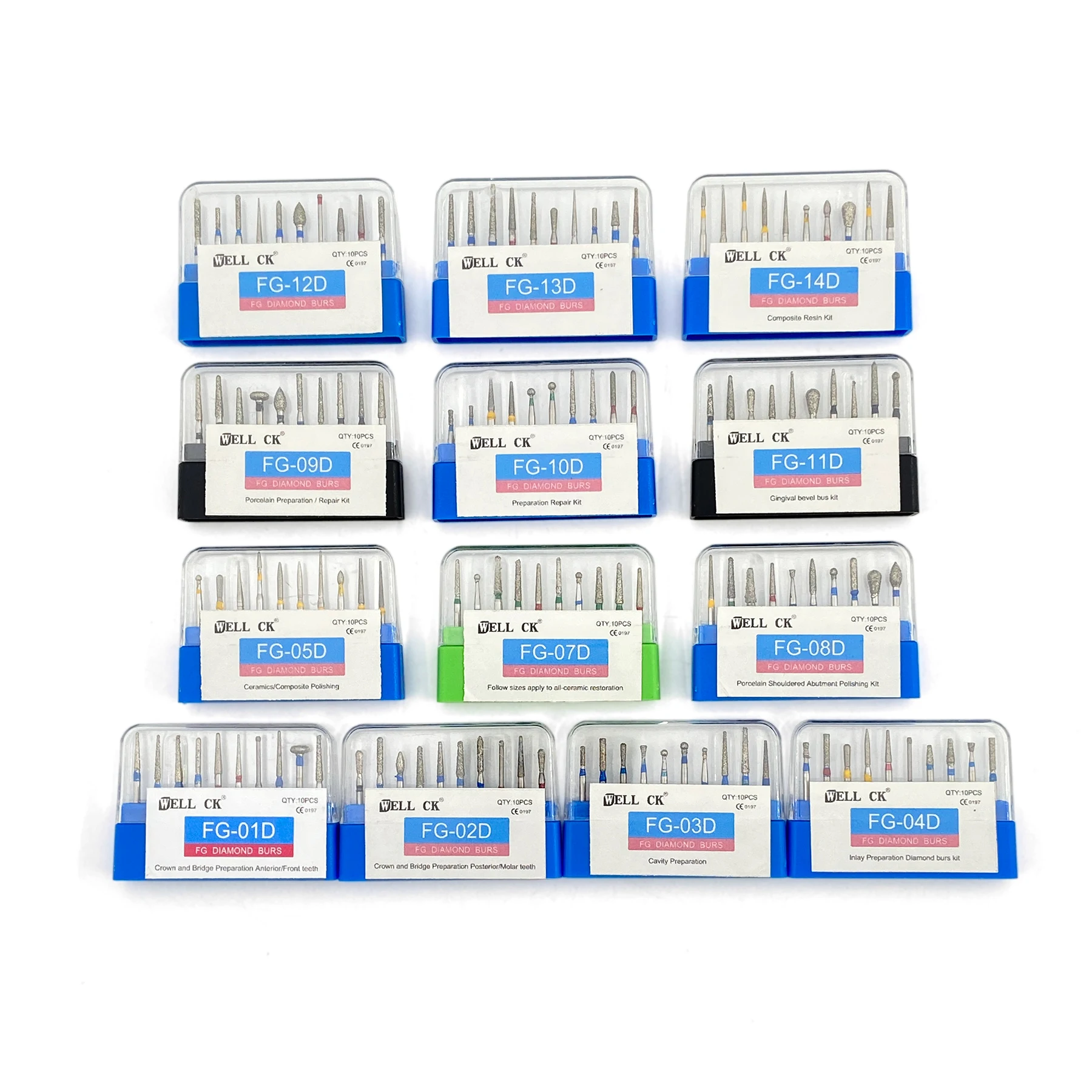 High Quality FG Dental Burs Dental Diamond Burs for High Speed Handpiece Dentist Treatment Dental Hand Piece Burs