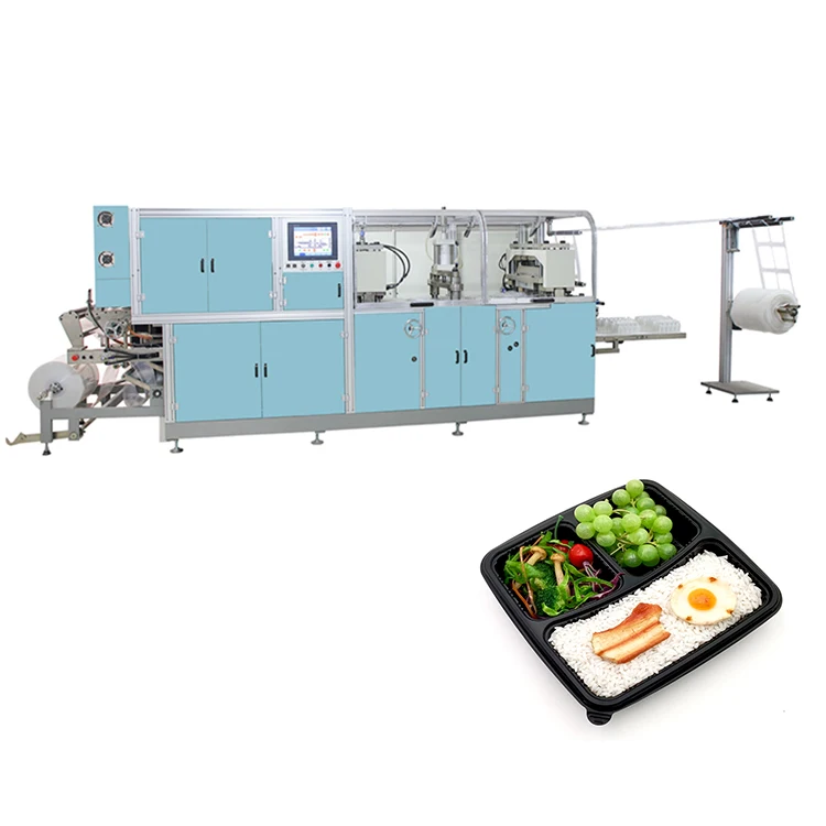 Thermoforming Machine Heating Automatic Three Station Plastic Fast Food Box Hot Product