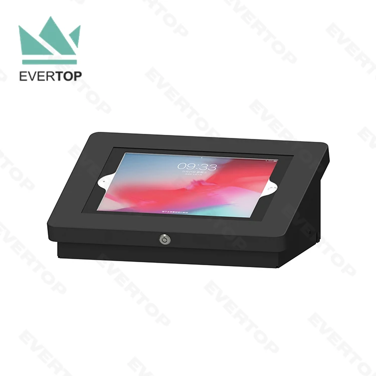 LST16B Customizable Anti-Theft Counter Table Top for iPad Tablet Anti Theft Display Stand, Desktop Display for iPad Tablet Kiosk