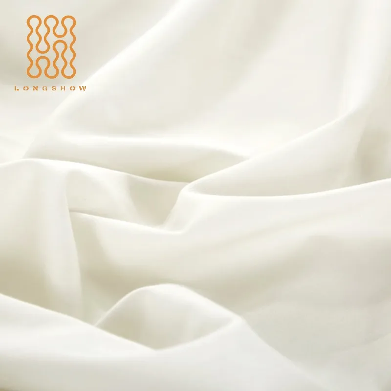 Wholesale 100% cotton 300TC Sateen plain fabric for bed sheet 250cm-280cm width fabric in roll
