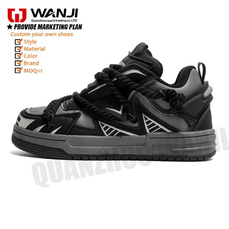 Stock Wholesale Bulk Order High Quality Leisure Comfort Non-Slip Thick Sole Height-Increasing Casual Mens Sneakers Sports Shoes