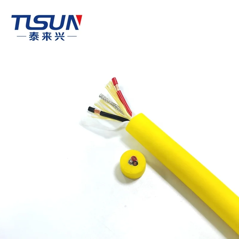4Core Twisted Yellow ROV Cable Zero Floating Cable For ROV