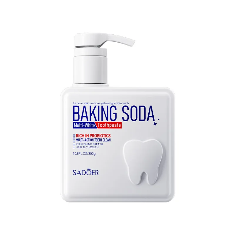 Fruit Flavor Removes Stains Bad Breath Organic Soda Toothpaste Whitening Teeth Probiotics Enzymes Oral Healthy Toothpaste