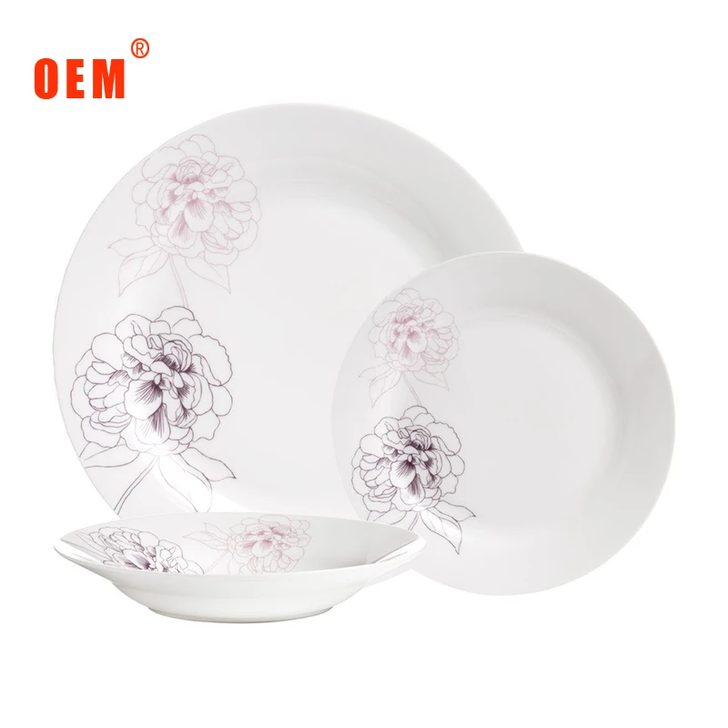 Керамическая фарфоровая посуда набор посуды семейная